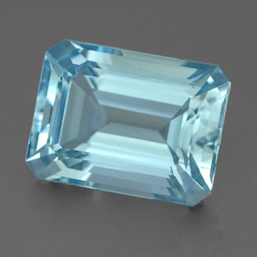 Acquamarina naturale blu da 4,00 ct, taglio smeraldo, VVS