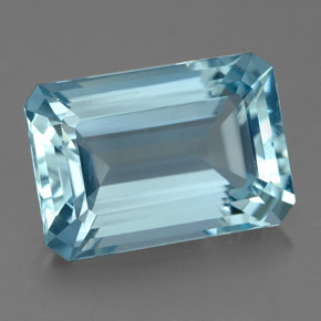 Acquamarina naturale blu da 4,50 ct, taglio smeraldo, VVS