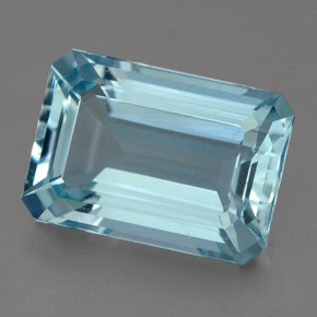 Acquamarina naturale blu da 4,50 ct, taglio smeraldo, VVS