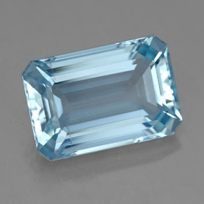 Acquamarina naturale blu da 4,25 ct, taglio smeraldo, VVS-VS