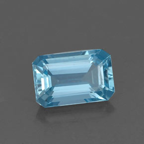 Acquamarina naturale blu da 1,17 ct, taglio smeraldo, VVS