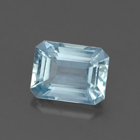 Acquamarina naturale blu da 1,17 ct, taglio smeraldo, IF