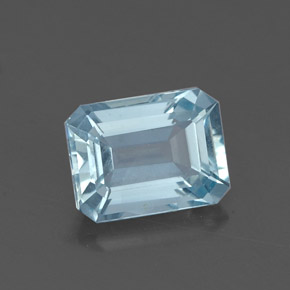 Acquamarina naturale blu da 1,17 ct, taglio smeraldo, IF