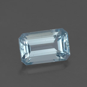 Acquamarina naturale blu da 1,35 ct, taglio smeraldo, VVS