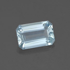 Acquamarina naturale blu da 0,84 ct, taglio smeraldo, VVS