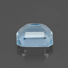 Acquamarina naturale blu da 1,23 ct, taglio smeraldo, VVS