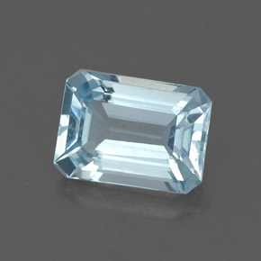 Acquamarina Azzurro naturale da 1.26 ct, Taglio smeraldo, VVS