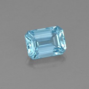 Acquamarina Azzurro naturale da 1.27 ct, Taglio smeraldo, VS-SI