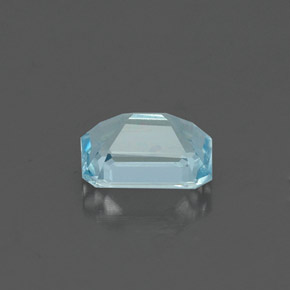 Acquamarina naturale blu da 0,48 ct, taglio smeraldo, VVS-VS