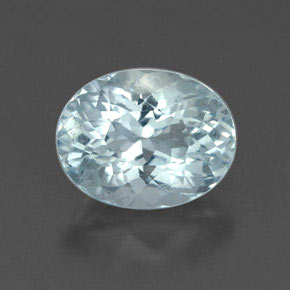 Acquamarina naturale blu da 1,69 ct, taglio ovale, VVS-VS