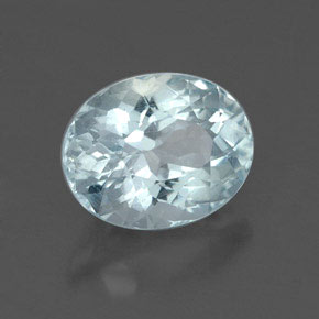 Acquamarina naturale blu da 1,69 ct, taglio ovale, VVS-VS