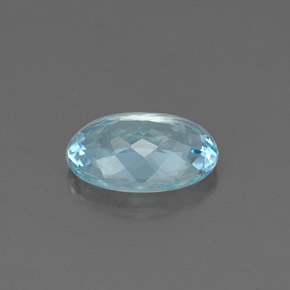 Acquamarina Azzurro naturale da 1.36 ct, Taglio ovale, VVS-VS