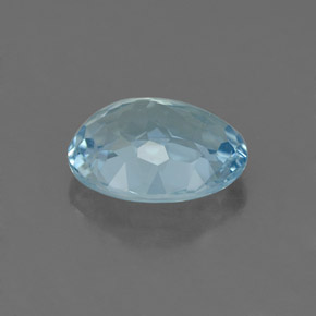Acquamarina naturale blu da 1,74 ct, taglio ovale, IF