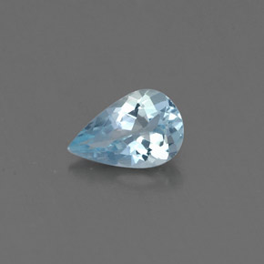 Acquamarina naturale blu da 0,31 ct, taglio a pera, VVS