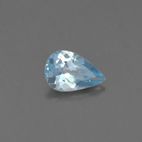 Acquamarina naturale blu da 0,31 ct, taglio a pera, VVS