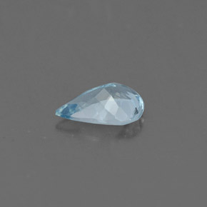 Acquamarina naturale blu da 0,31 ct, taglio a pera, VVS