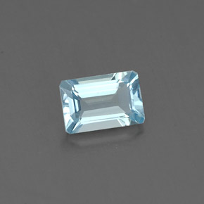 Acquamarina naturale blu da 0,54 ct, taglio smeraldo, VVS-VS