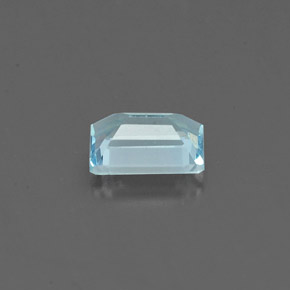 Acquamarina naturale blu da 0,54 ct, taglio smeraldo, VVS-VS