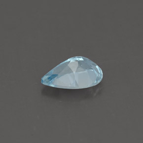 Acquamarina naturale blu da 0,60 ct, taglio a pera, VS