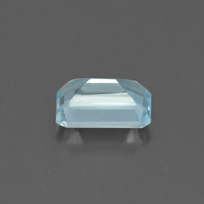 Acquamarina naturale blu da 0,84 ct, taglio smeraldo, VS