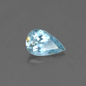 Acquamarina naturale blu da 0,66 ct, taglio a pera, SI