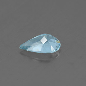 Acquamarina naturale blu da 0,66 ct, taglio a pera, SI