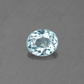 Acquamarina naturale blu da 0,58 ct, taglio ovale, VS