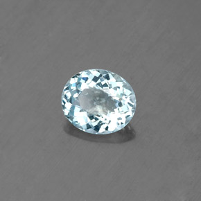 Acquamarina naturale blu da 0,58 ct, taglio ovale, VS