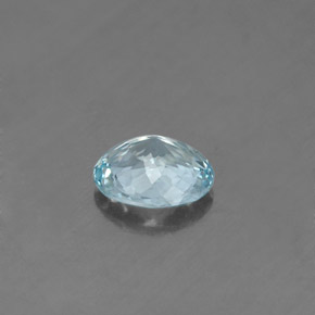 Acquamarina naturale blu da 0,58 ct, taglio ovale, VS