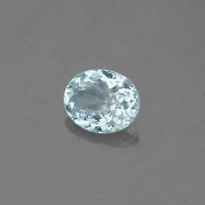 Acquamarina naturale blu da 0,60 ct, taglio ovale, VS