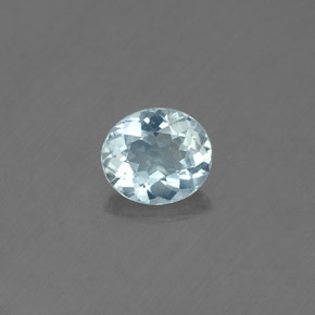 Acquamarina naturale blu da 0,63 ct, taglio ovale, SI