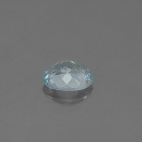Acquamarina naturale blu da 0,63 ct, taglio ovale, SI