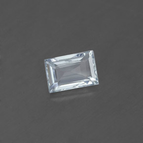 Acquamarina naturale blu da 0,59 ct, baguette, VS-SI