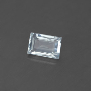 Acquamarina naturale blu da 0,59 ct, baguette, VS-SI