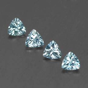 Acquamarina naturale blu da  ct, trillion, VVS