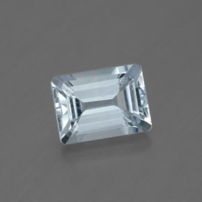 Acquamarina naturale blu da 1,70 ct, taglio smeraldo, VVS-VS
