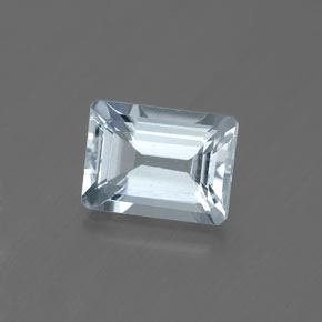Acquamarina naturale blu da 1,70 ct, taglio smeraldo, VVS-VS