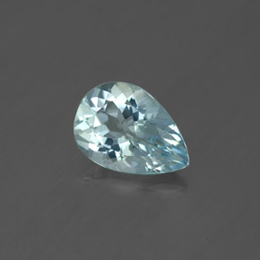 Acquamarina naturale blu da 1,07 ct, taglio a pera, VVS