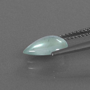Acquamarina naturale verde da 1,36 ct, trasparente, trasparente/traslucido