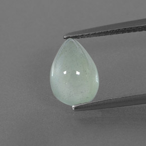 Acquamarina naturale verde da 2,54 ct, trasparente, trasparente/traslucido