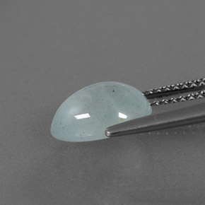 Acquamarina naturale blu da 2,25 ct, trasparente, trasparente/traslucido