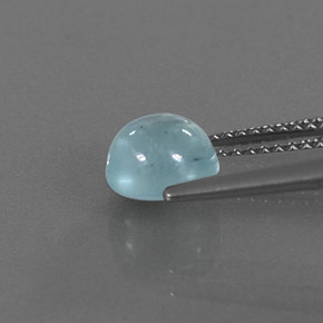 Acquamarina naturale blu da 1,64 ct, trasparente, trasparente/traslucido