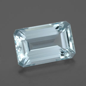 Acquamarina naturale blu da 3,93 ct, taglio smeraldo, VVS