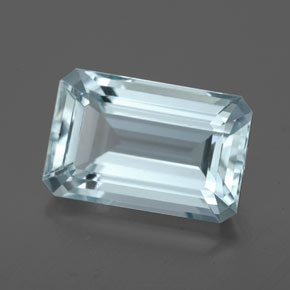 Acquamarina naturale blu da 3,93 ct, taglio smeraldo, VVS