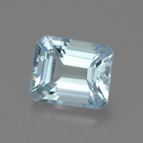 Acquamarina naturale blu da 2,20 ct, taglio smeraldo, VVS