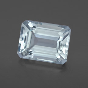 Acquamarina naturale blu da 4,04 ct, taglio smeraldo, VVS