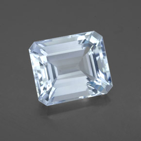 Acquamarina naturale blu da 4,19 ct, taglio smeraldo, VVS