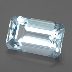 Acquamarina naturale blu da 5,33 ct, taglio smeraldo, VS