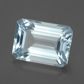 Acquamarina naturale blu da 4,37 ct, taglio smeraldo, VS