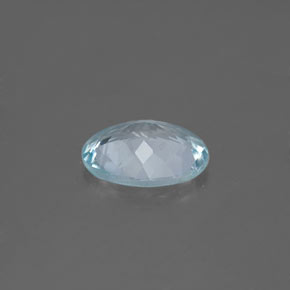 Acquamarina naturale blu da 1,38 ct, taglio ovale, VS